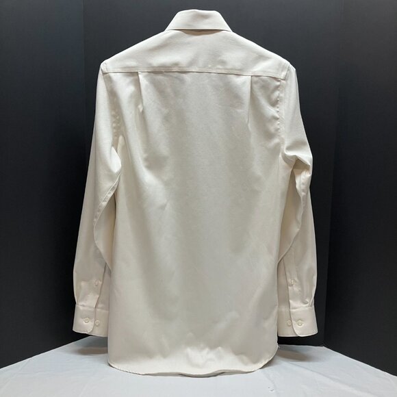 Pronto Uomo Mens Non-Iron White Long Sleeve Button Down Dress Shirt 14.5" 32/33" - Picture 2 of 4